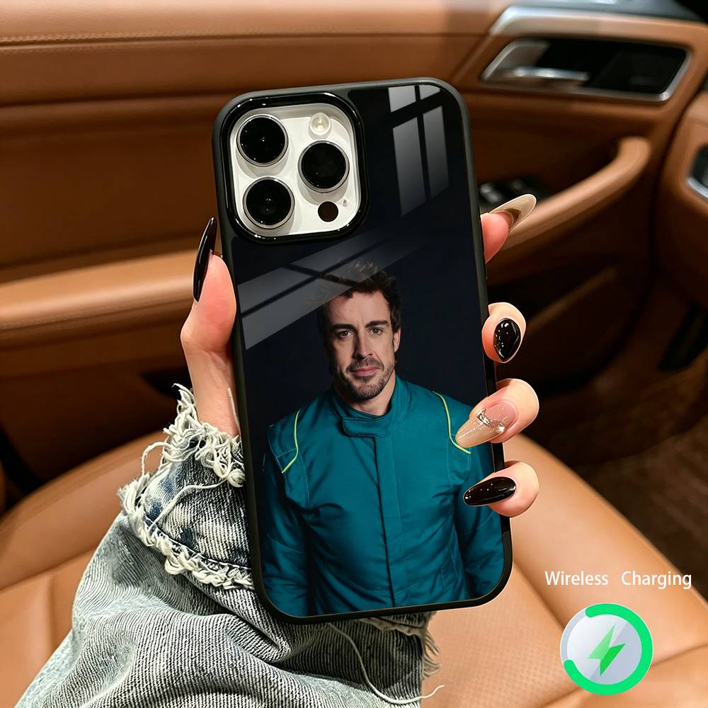Spain- F-Fernando A-Alonso FA For IPhone17 16 15 14 13 12 11 Plus Pro Max Plus Wireless Charger Phone Case iPhone13