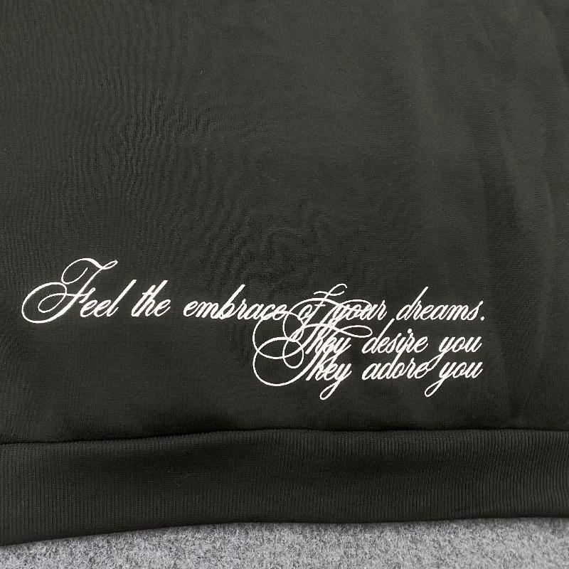 Europäischer und amerikanischer Y2K Street Trend Langärmiger dunkler Retro Punk Buchstaben bedruckter Pullover Hoodie