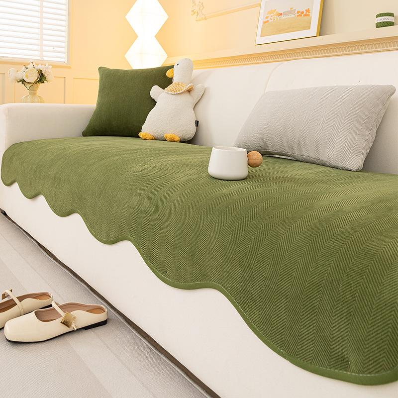 Exclusive Four-Season Universal  New Cover Sofa Cover Straight Row Three Seats And One Concubine Light Luxury High Seat Cushion