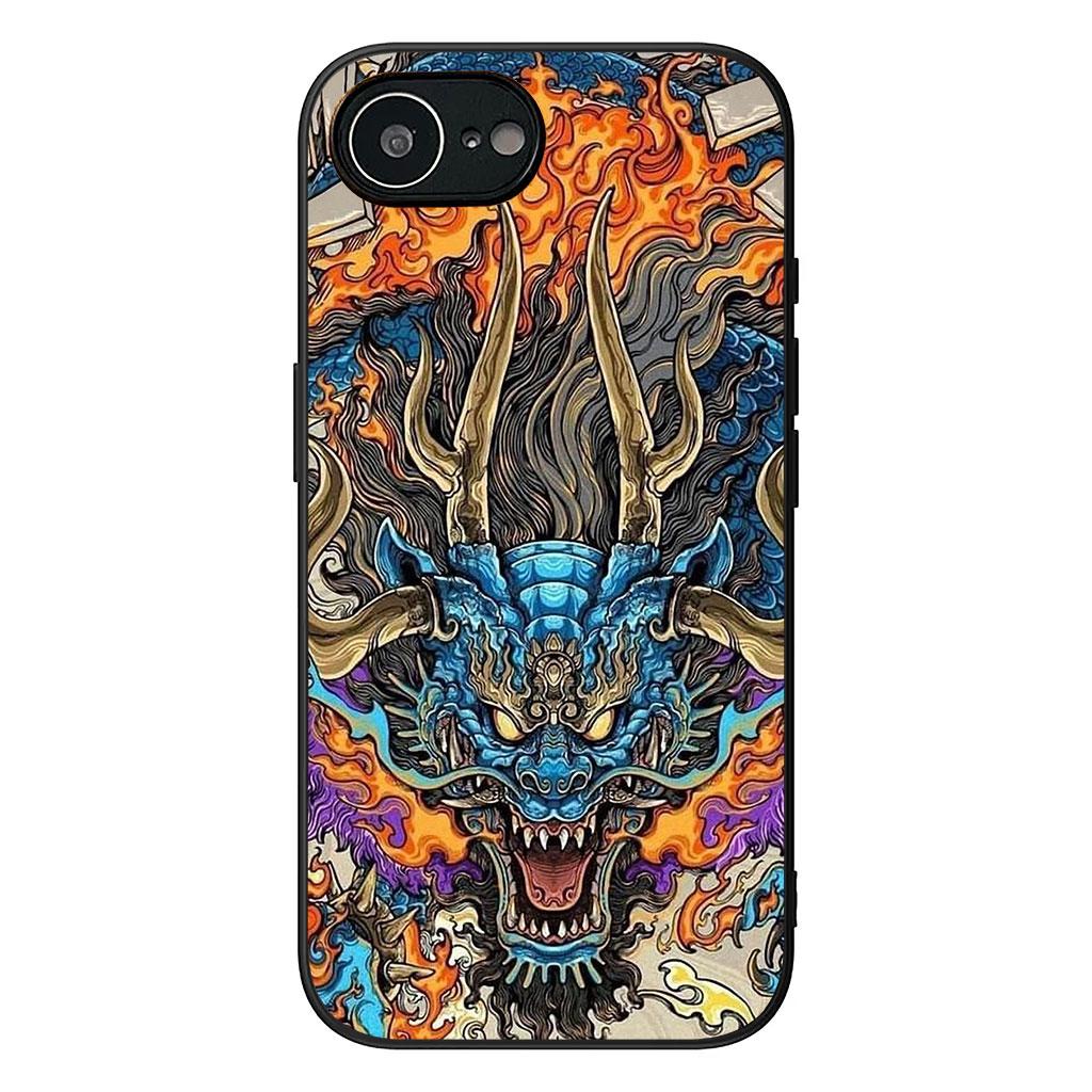 Black Dragon Chinese Loong Cover for Motorola Moto G82 G20 G22 G23 G32 G9 G8 G7 Power Plus G41 G52 G30 G71 E22 E13 E20 E32 Case