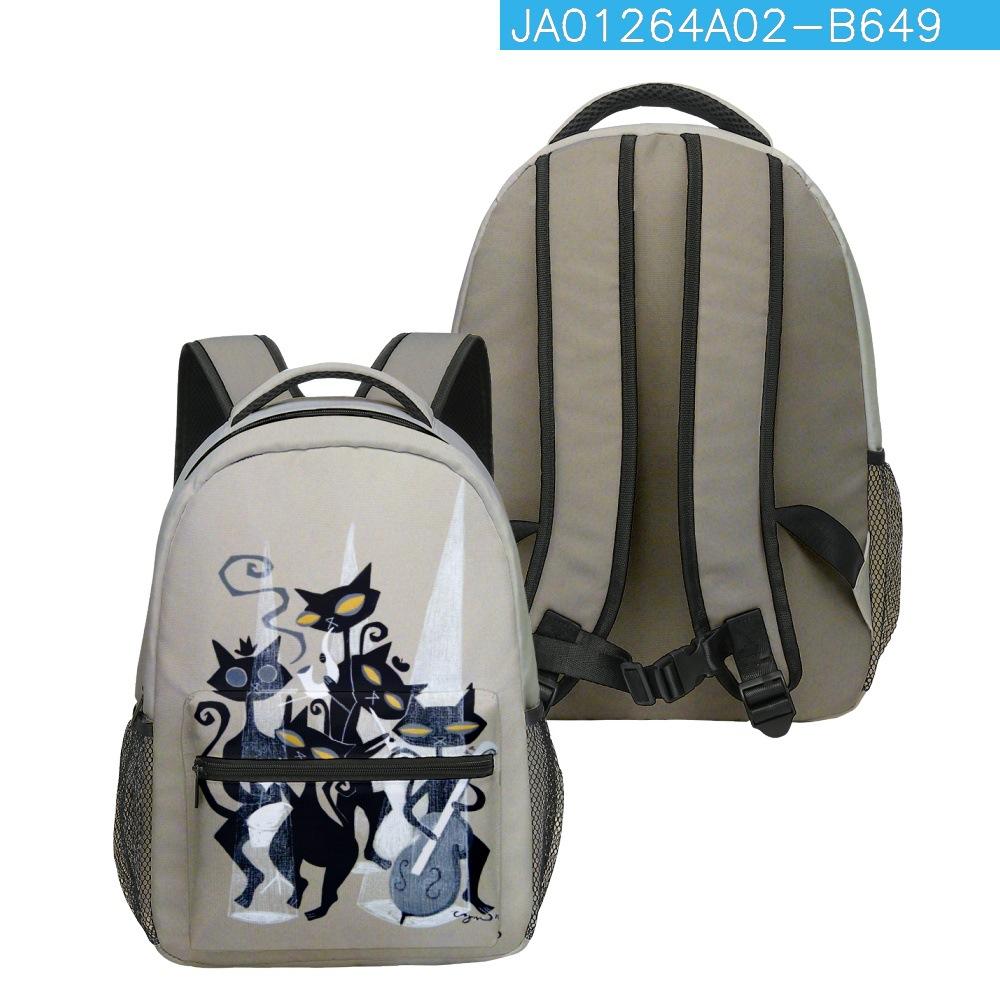 Trendy Kpop Youthful School Bags Unisex Cats Travel Bags 3D Print Oxford Waterproof Notebook Shoulder Backpacks