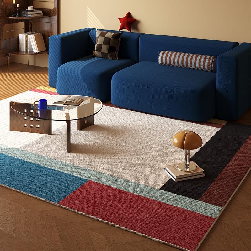 Vibrant Striped Carpet Living Room Decoration Bedroom Carpet Sofa Area Rug Big Size Coffee Tables Mat Non-slip Home Decor