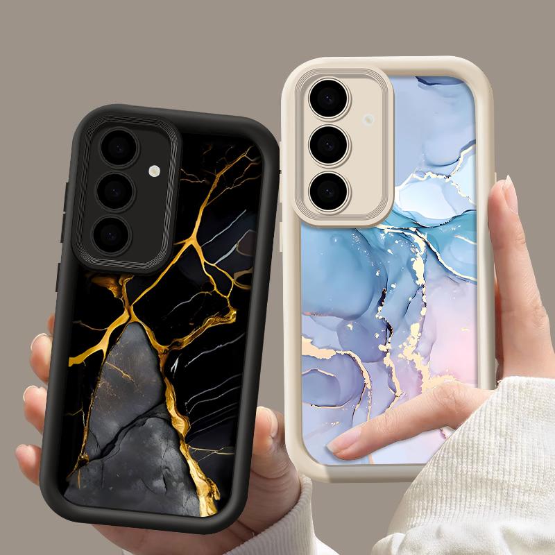 Husa de marmura colorata pentru Samsung S25 S24 S22 Ultra S23 S21 Fe A55 A54 A53 A52 A35 A15 A16 A06 Husa de protectie pentru lentile din silicon moale, rezistenta la socuri