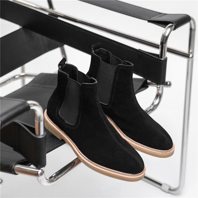 Winter Chelsea men's boots anti-velvet leather spot supply Wenzhou Martin boots large size shoes