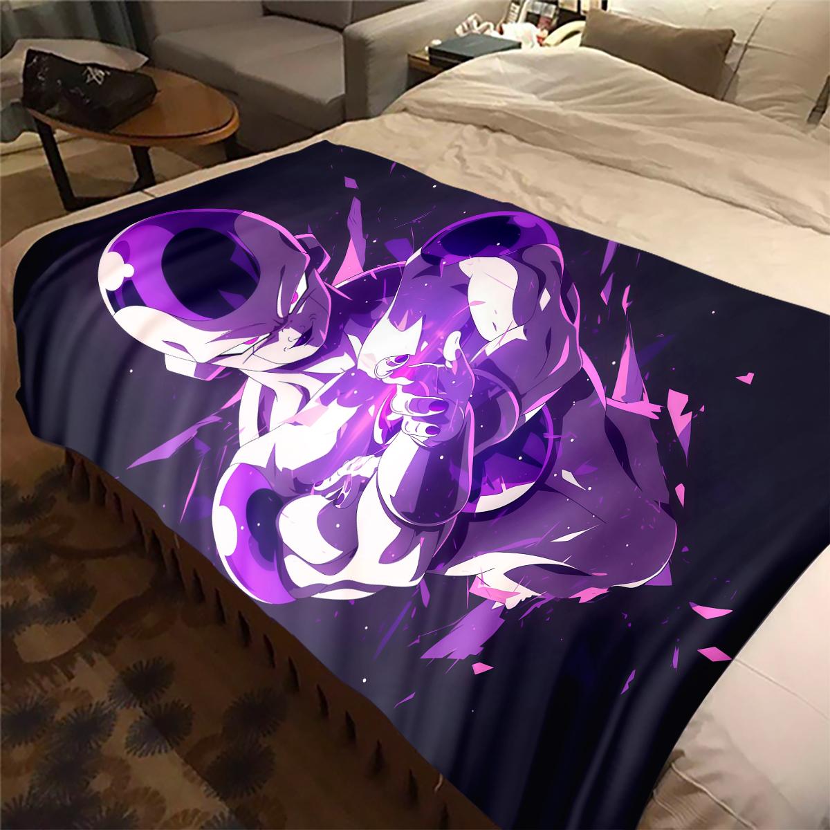 

1PC Frieza Print Flannel Blanket, High quality All Seasons, Home Decor, Warmth and Comfort, Perfect for Christmas Gifts 80cm x 120cm