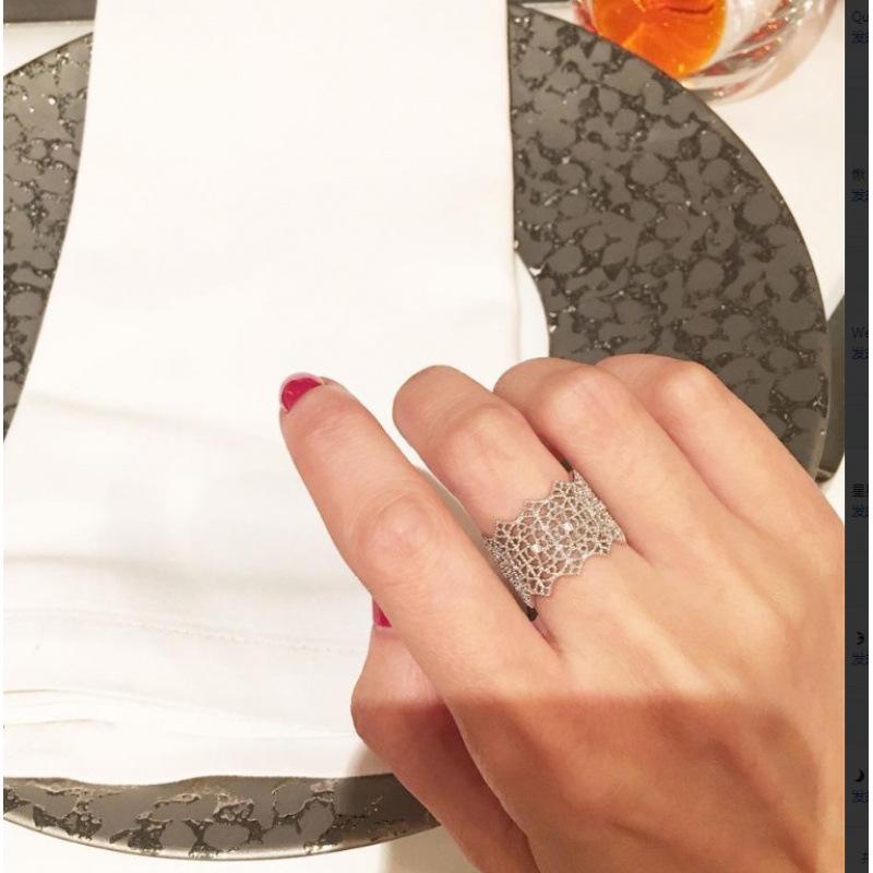 Korean Dongdaemun Women s Adjustable Hollow Ring - Non-fading, Light Luxury, Cool Minimalist Style Adjustable Open Size