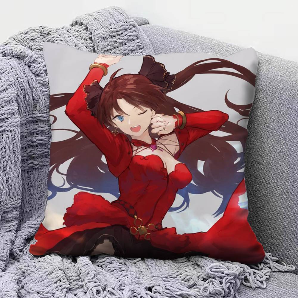 Tohsaka Rin Anime Girl Fate Stay Night Home Sofa Cushion Covers and Aecorative Custom Pillow Covers