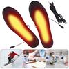 1-3Pairs USB Heated Shoe Insoles Feet Warm Sock Pad Mat Electrically Heating Insoles Washable Warm Thermal Insoles Unisex Insole