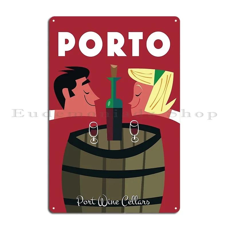 Porto Poster Metal Sign Club Mural Wall Plaque Wall Decor Printed Tin Sign Poster 20x30cm（7.8x11.8inch）