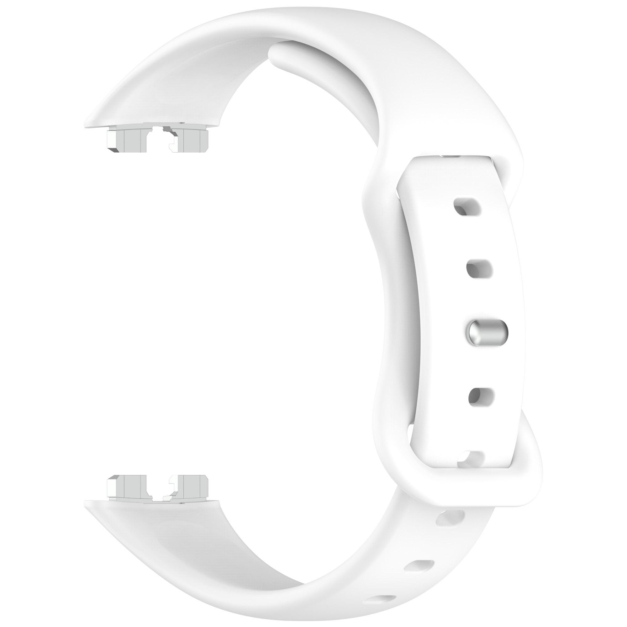 

Спортивный мягкий силиконовый ремешок для Huawei Band 10/10NFC/9/9NFC/8/8NFC, браслет, цветной ремешок, сменный ремешок для смарт-часов белый