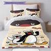 Biancheria da letto con motivo PINGU, Set piumone Copripiumone Federa Regalo di compleanno per la casa (1 * copripiumino + 2 * federa, senza nucleo)