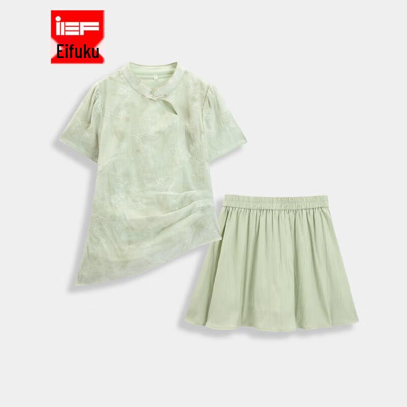 IEF Большой размер Новый китайский стиль Комплект из двух предметов: юбка L