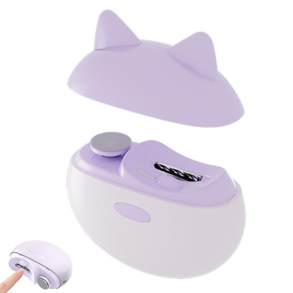 Portable Electric Nail Clippers Automatic Anicure Trimmer With Polisher & Light Adult Baby Fingernail Toe Scissors