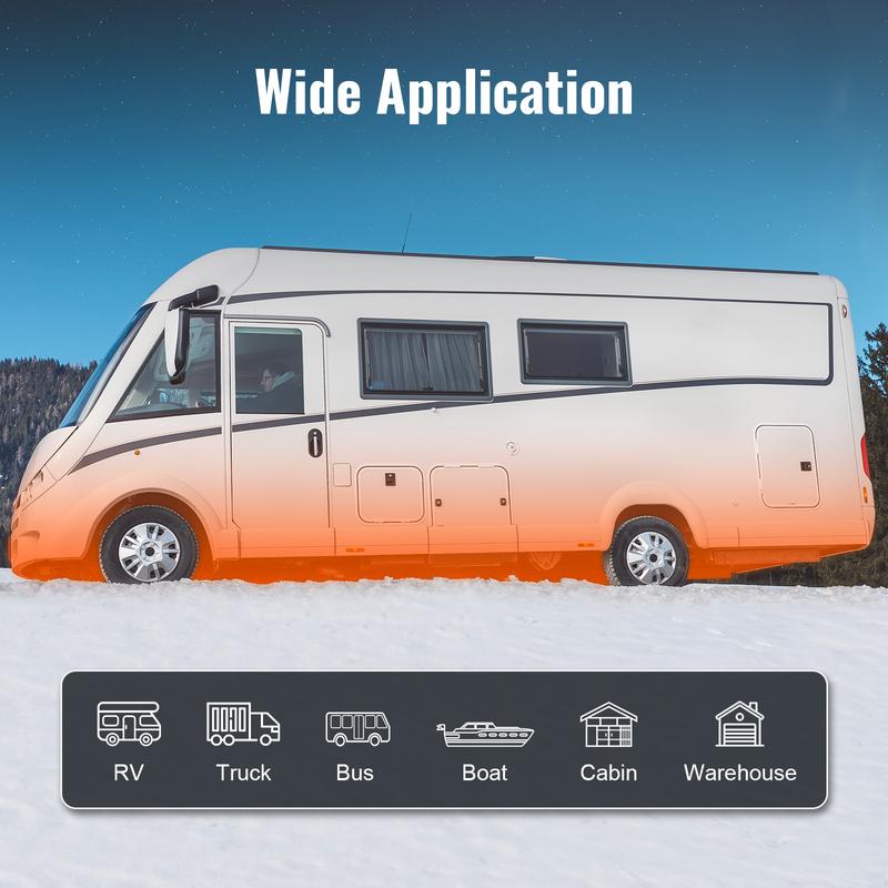 SucceBuy Diesel Air Heater 12V 5/8KW Diesel Heater Diesel Parking Heater Rapid Heating and Low Noise for RV Trailer Camper Van