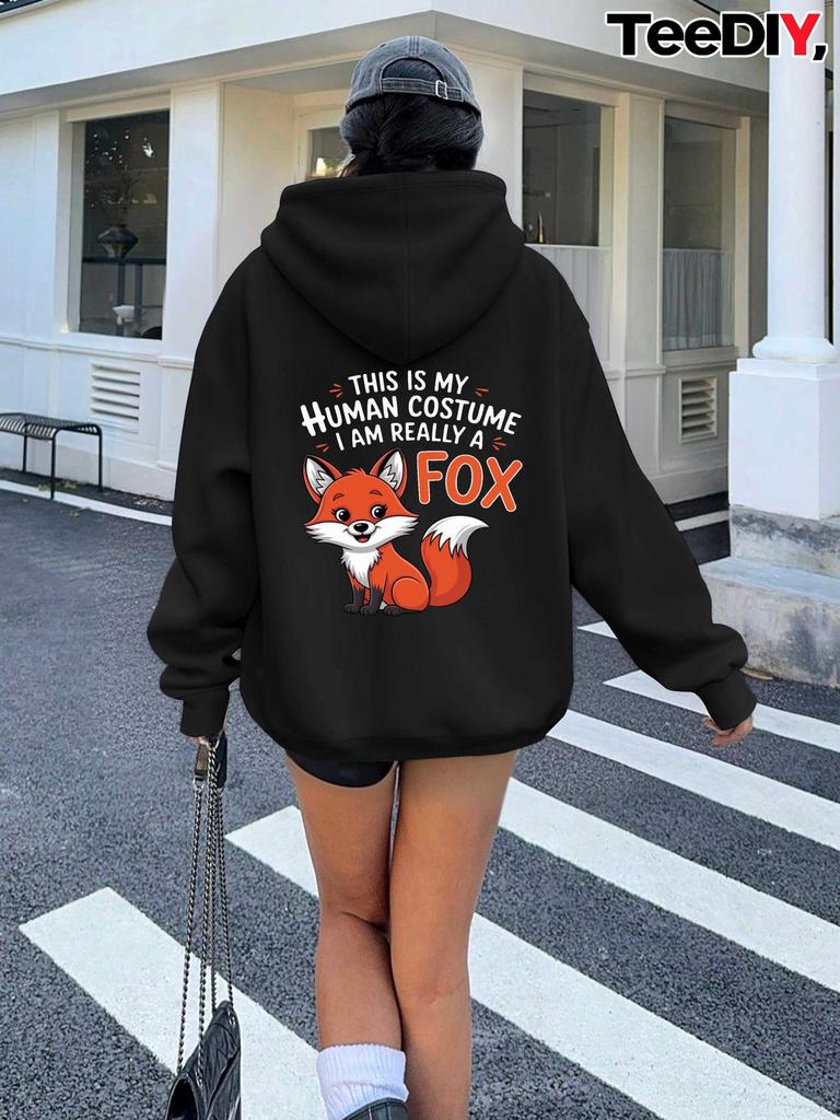 My Human Costume Fox Women's Hoodies