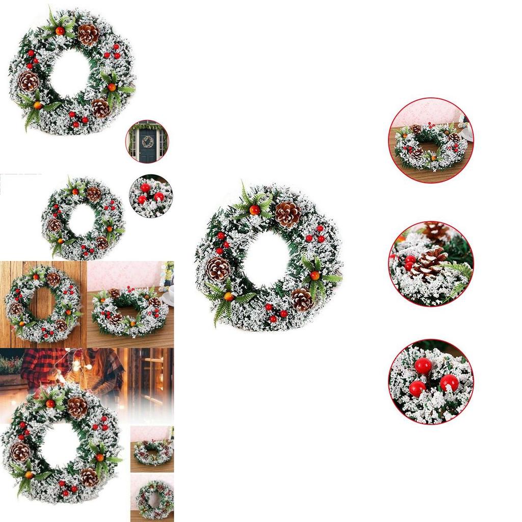 Wall Christmas Hanging Wreath Xmas Party Door Home Trees Garland Decor Ornament