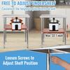 Stainless Steel Prep Table, 30 x 30 x 36 Inch, 800lbs Load Capacity Heavy Duty Metal Worktable with Adjustable Undershelf & Feet, Commercial