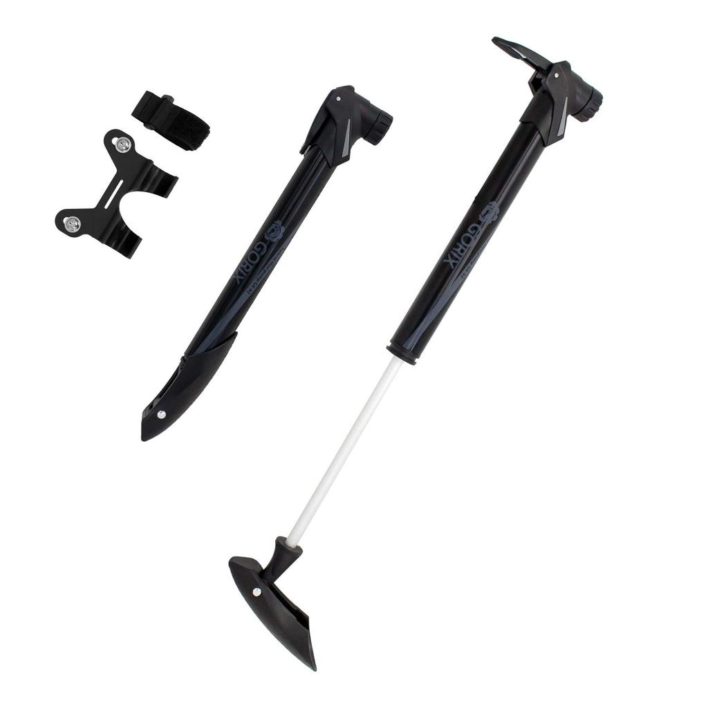 GORIX Portable Bicycle Presta Valve American Valve Mini Bicycle Pump Pump, Compatible, Compatible, (GX-92) (Matte Black)