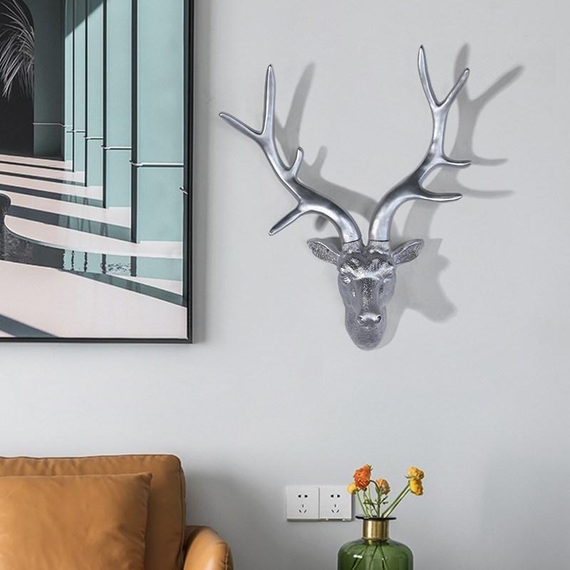 Nordic Retro Deer Head Wall Decor Resin Animal