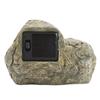 Outdoor Fake Rock Key Box with Solar Light Resin Simulated Stone Spare Key Holder Box for Garden Yard Entryways
