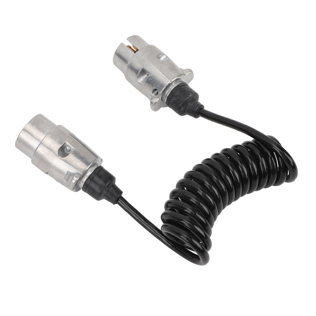 12V Trailer Adapter Wiring Plug 2m  Standard 7 Pin to 7 Pin Spring Wiring Adapter Connector Plug for RV Caravan Boat