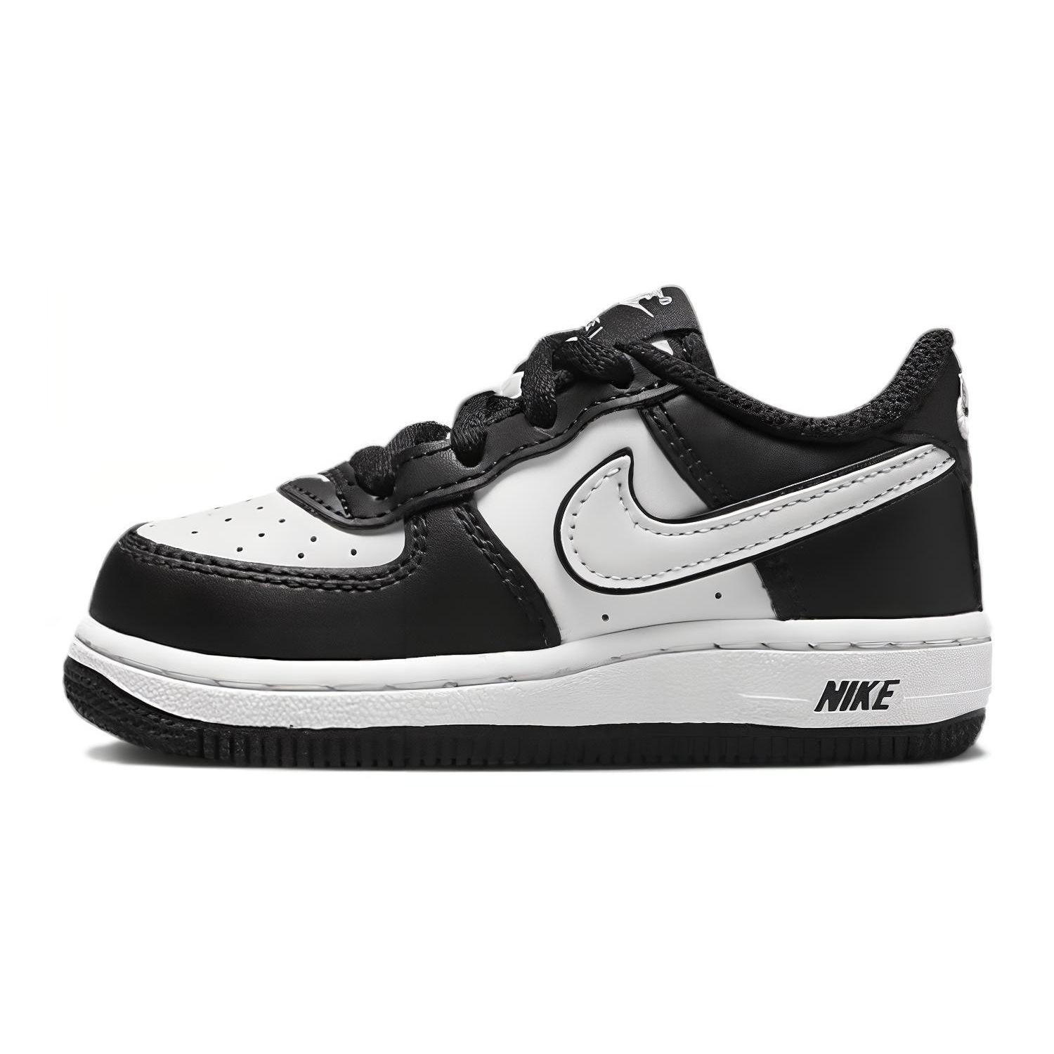Nike Force 1 07 TD Panda Baby Sneakers Black White DV1624-001 25
