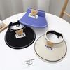 Korean Style Cartoon Sunshade Hat Anti-UV Sun Hat Children's Visor Hat Soft Bear Empty Top Hat  Kid