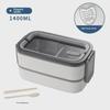 304 Stainless Steel Dual-Layer Insulated Lunch Box for Office Workers and Students