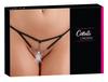 Cottelli Lingerie - Sexy Tanga Mit Dünnen Trägern Und Silbernen Accessoires S/M