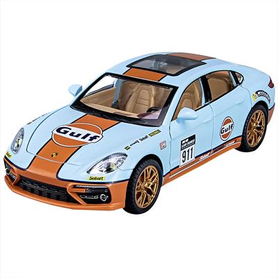 1/24 Porsche Panamera GULF Supercar Alloy Diecasts & Toy Vehicles Metal Toy Car Model Sound and Light Collection Toy