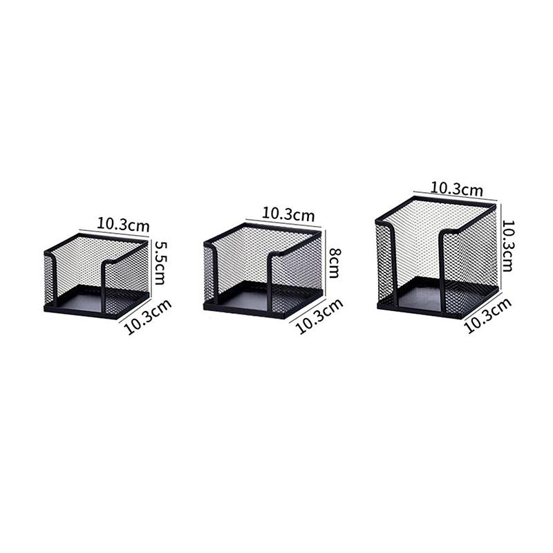 Office Supplies Storage Box Metal Mesh Desktop Sticky Note Box 6Cm