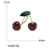 Fashion Sweet Cherry Chestnut Brooch Simple Fruit Alloy Metal Brooches For Women Pins Jewelry Gifts Suit Accessories