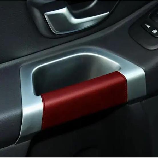 For  Volvo XC90 Door Handle New Microfiber Leather Cover Door Inner Handle Protective Cover Car Interior 4pcs/ Set