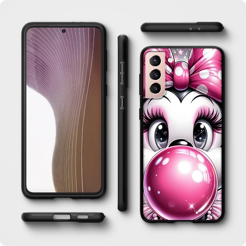 Minnie Mouse Case for Samsung Galaxy S23 S10e S10 S21 FE S22 S9 S24 Ultra S20 Plus Soft Black TPU Phone Cover Bumper