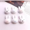 Glossy Cute Rabbit Resin Accessories for DIY Hair Clips, Phone Cases, Crocs, and Keys