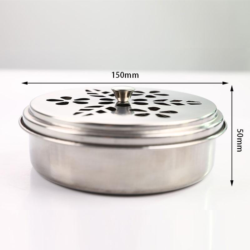 High Quality 1PCS Stainless Steel Mosquito Coil Holder Teeth And Hollow Lid