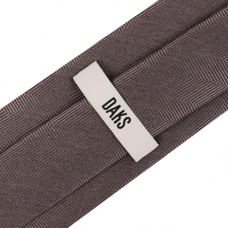 Daks 26 Ss Silk 100 Herringbone Solid Tie Dmg1acf1234i1
