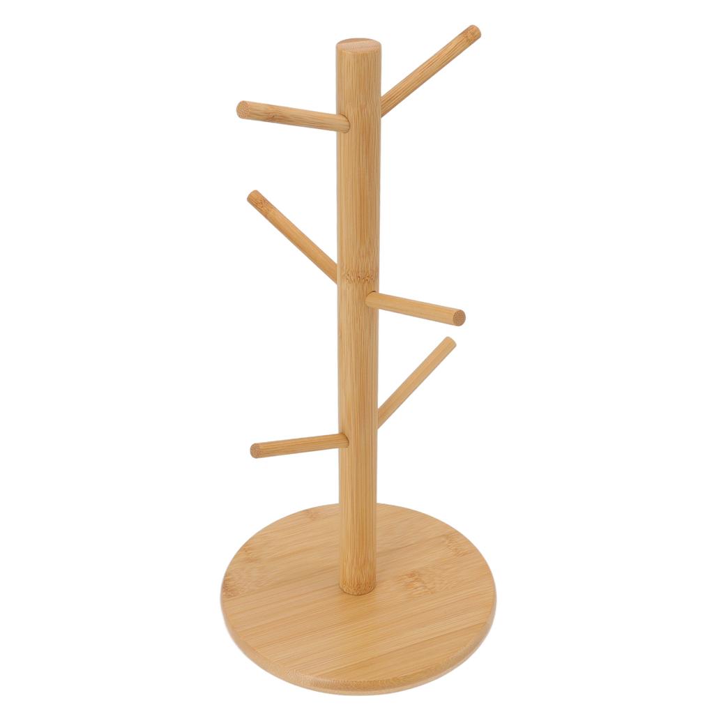 Coffee Cup Holder Space Saving Bamboo Coffee Mug Tree Rack Holder Organizer for Storage Display