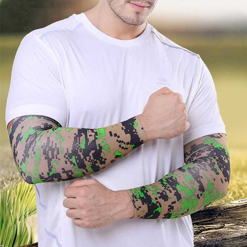 1Pair Unisex Cooling Arm Sleeves Elbow Cover Cycling Running Fishing UV Sun Protection Outdoor Women Cool Arm Sleeves Sportswear