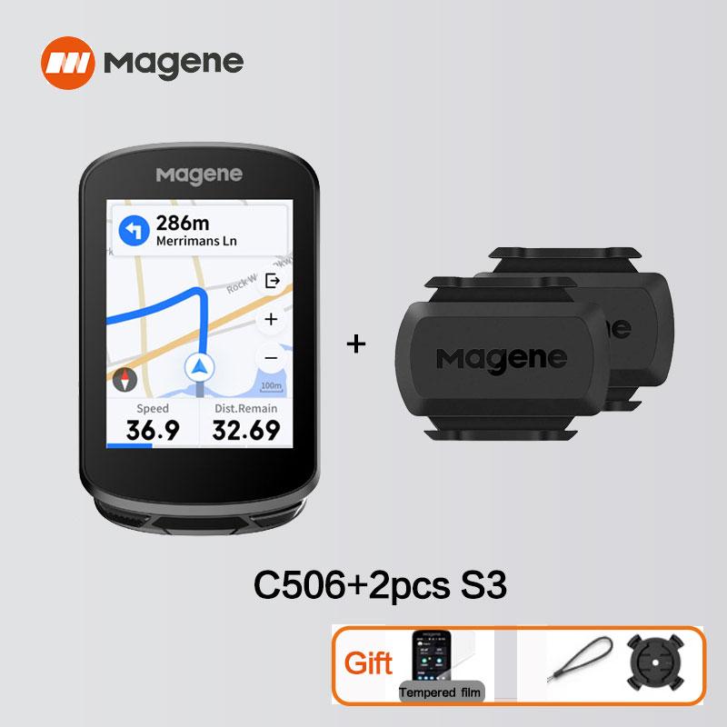 

Magene C506 GPS Велокомп ютер Навігація WiFi Спідометр Кольоровий Сенсорний Екран MTB Дорожній Велосипед Одометр Повідомлення про Тренування з Велоспорту C506 and S3X2