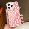 Stripe Pattern Soft TPU Clear Case For iPhone 16e 16 14 15 Pro Plus 13 12 Pro Max 11 Crystal Diamond Silicone Phone Cover Coque