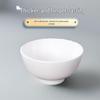 Commercial Drop-Resistant White Melamine Rice Bowl