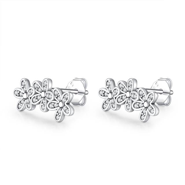 1 Paire Boucles d'Oreilles Argent Sterling 925 Argent Pentagramme Coupe Flocon de Neige Nœud Papillon Boucle d'Oreille Pour Femmes Mode Mariage Fête Bijoux Cadeau