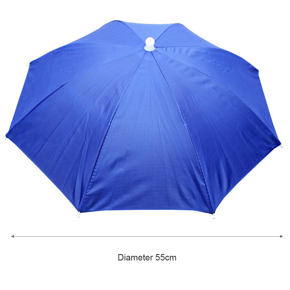 Foldable Adjustable Umbrella Hat Outdoor Waterproof Camping Beach Head Hats Camping Fishing Hiking Sun Shade Cap