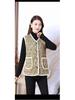 2025 Women's Autumn Winter Elderly Mother's Collarless Cardigan Vest - Versatile Shawl Jacket for Grandma