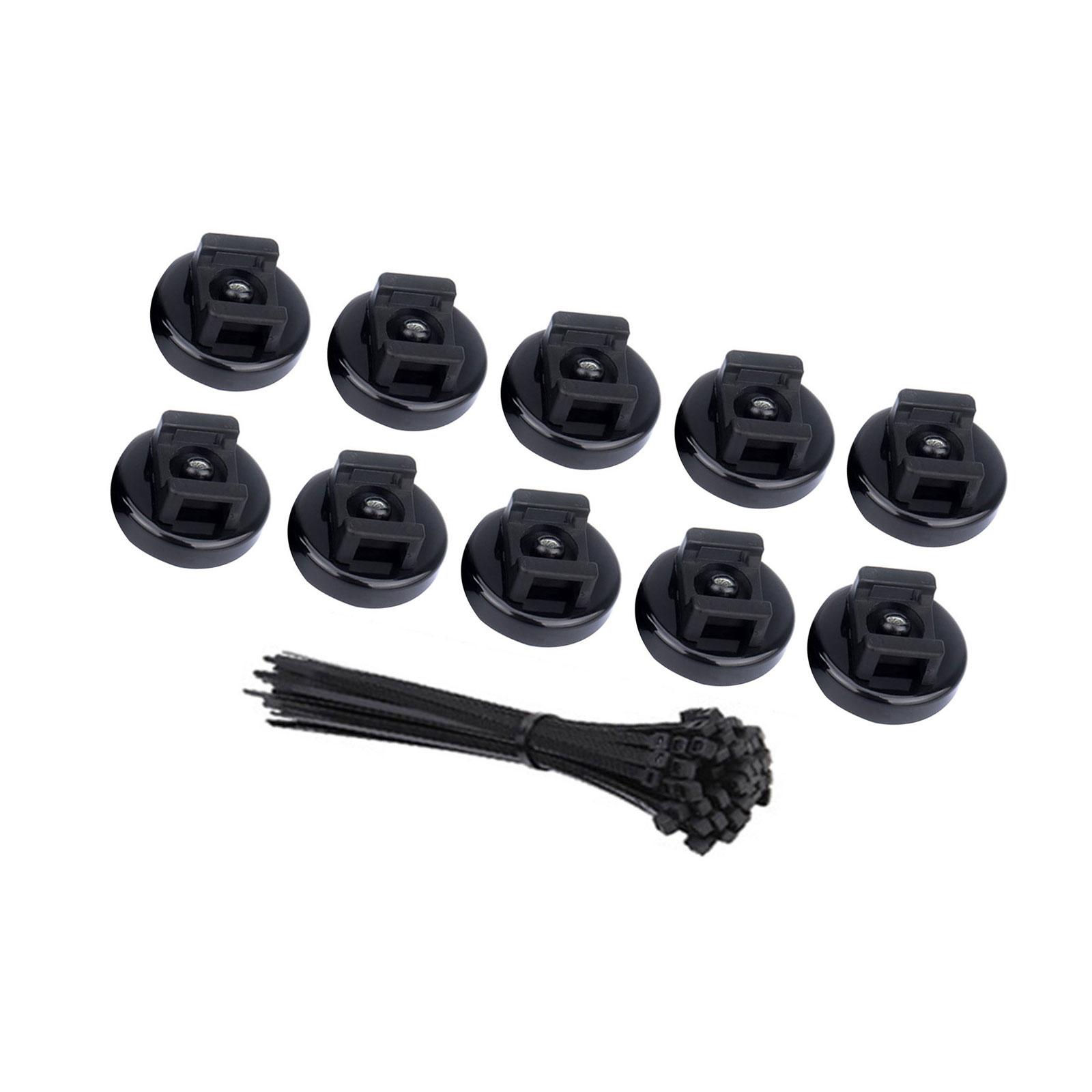 

Набор из 20 магнитных органайзеров для кабелей с прочными нейлоновыми ремешками для надежной организации проводов дома, в офисе, в автомобиле серебряный