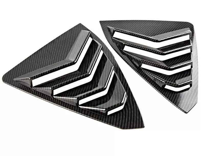 For Lexus ES250 ES350 ES300h 2019-2025 Car Rear Louver Window Side Shutter Cover Trim Sticker Vent Scoop ABS Carbon Fiber Auto