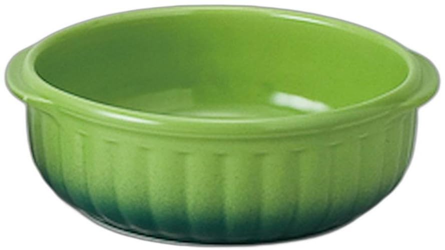 Colore Green Round Gratin X X Gratin Dish Setomonohonpo (Large) [16 14.6 5.4cm]