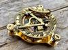 Nautical compass | vintage compass | steampunk | brass compass | engraved compass
