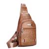 1 Stück Neue Brusttasche Herren Lässige Mode Weiches Leder Schulter Messenger Bag Student Reise Trendige Marke Brust Schräg Rucksack
